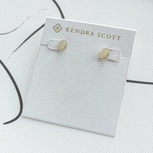 ✨Kendra Scott✨ Emilie Gold Stud Earrings Drusy